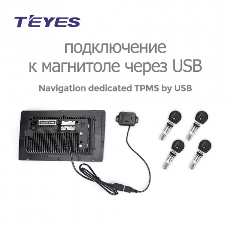 Система контроля давления в шинах Teyes TPMS фото 3