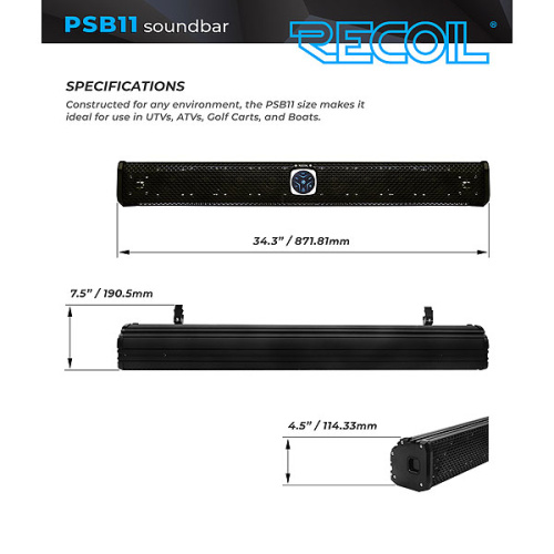 Сабвуферы для яхт и катеров. Сабвуфер RECOIL PSB11. Цена от – 65&nbsp;790 руб. фото 4