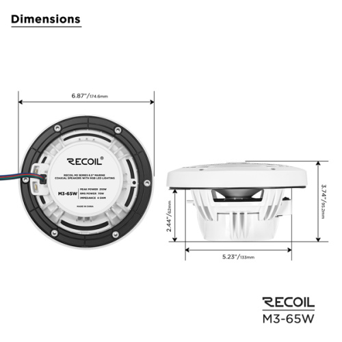 Акустика для яхт и катеров . Акустическая система RECOIL M3-65W. Цена от – 13&nbsp;300 руб. фото 10
