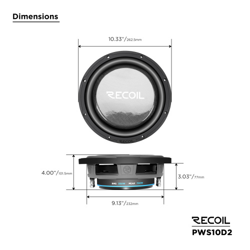 Сабвуфер RECOIL PWS10D2. Цена – 15&nbsp;990 руб. фото 7