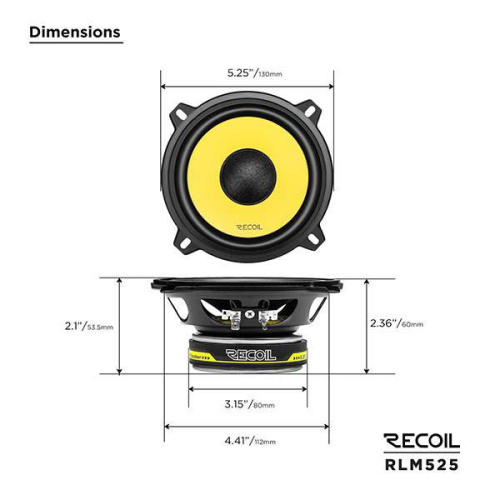 2 компонентная акустика. Акустическая система RECOIL RLM525. Цена от – 5 790 руб. фото 3 2 компонентная акустика. Акустическая система RECOIL RLM525. Цена от – 5 790 руб. фото 3