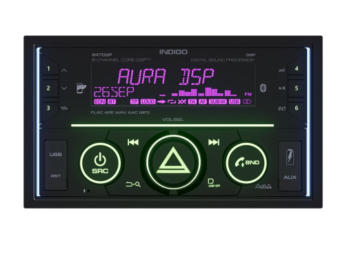 Автомагнитола AURA INDIGO-847DSP MKll типоразмера 2 DIN по цене от – 8 590 руб.