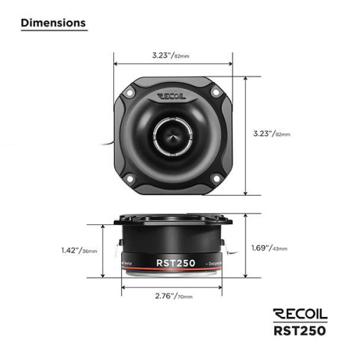 Рупорные твиттеры. Акустическая система RECOIL RST250. Цена от – 1&nbsp;890 руб. фото 2