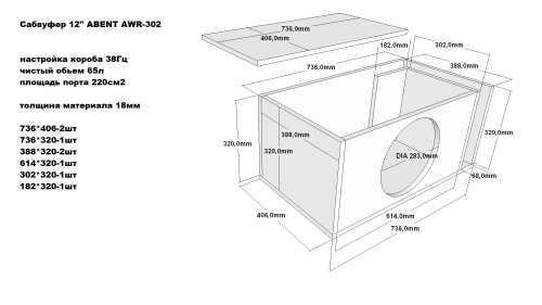 Сабвуфер ABENT AWR-302. Цена – 5 640 руб. фото 8 Сабвуфер ABENT AWR-302. Цена – 5 640 руб. фото 8