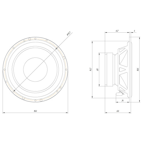 Среднечастотная акустика (Мидбасс). Акустическая система ORIS ELECTRONICS W2. Цена от – 9 490 руб. фото 4
