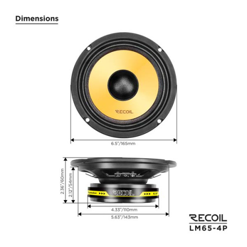 Среднечастотная акустика. Акустическая система RECOIL LM65-4P. Цена от – 4 990 руб. фото 4