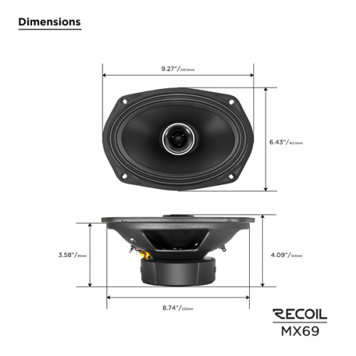 Коаксиальная акустика. Акустическая система RECOIL MX69. Цена от – 10 590 руб. фото 8